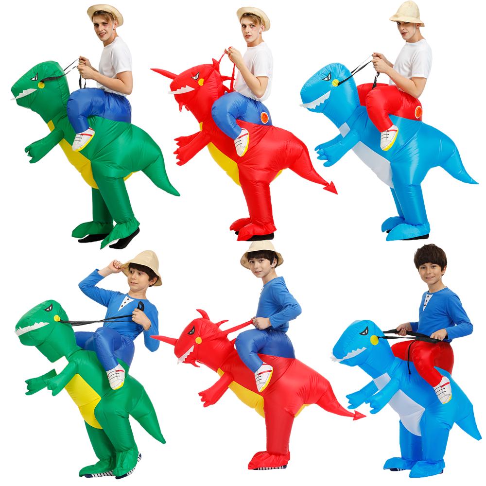 Adult Inflatable Children Dinosaur Halloween Costume Fancy Dress Outfit Cosplay