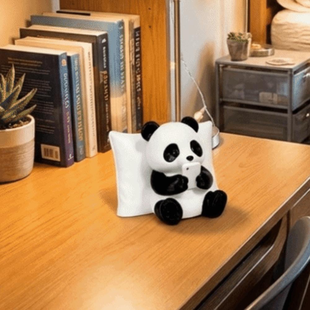 Creative Panda Sculpture Ornament 3D Printed Animal Model Lazy Panda Figurine  Home Desk