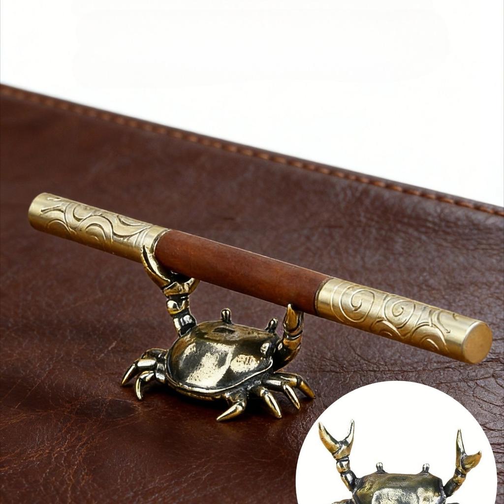1PC Creative Animal Design Single Pen Holder Plastic Weightlifting Crab Pen Holder for Office Penholder Bracket Storage Pencil Rack