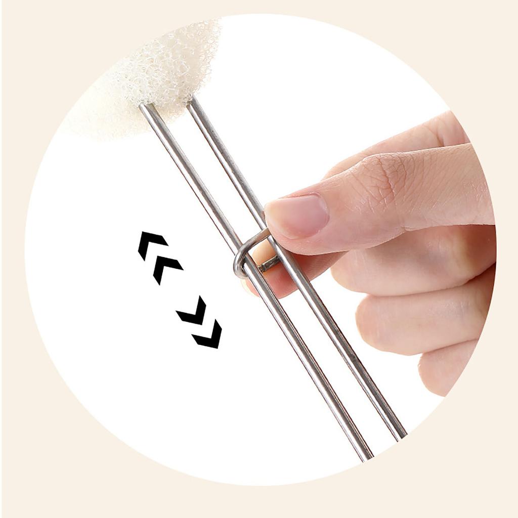 Stainless Steel Cup Brush Bottle Brush Scrubber with Handle with Hanging for Cleaning Wine Glasses, Tumblers and