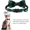 Malier Cat Collar with Christmas Snowflake Pattern Bow tie and Tiny Bell, Adorable Collar with Light Adjustable Buckle Pet Accessories for Kitten