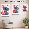 Disney Diamond Painting Kit Unframed Adorable Stitch Heart Classic Style Home Decor Craft, Perfect Gift Idea