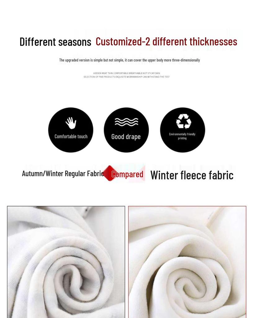 Women's Black & White Striped High-Waisted Fleece-Lined Wide-Leg Pants, Autumn/Winter, Slimming, Floor-Length.