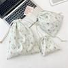 Embossed Cartoon Drawstring Bag - Dustproof Portable Cloth Organizer for Cosmetics