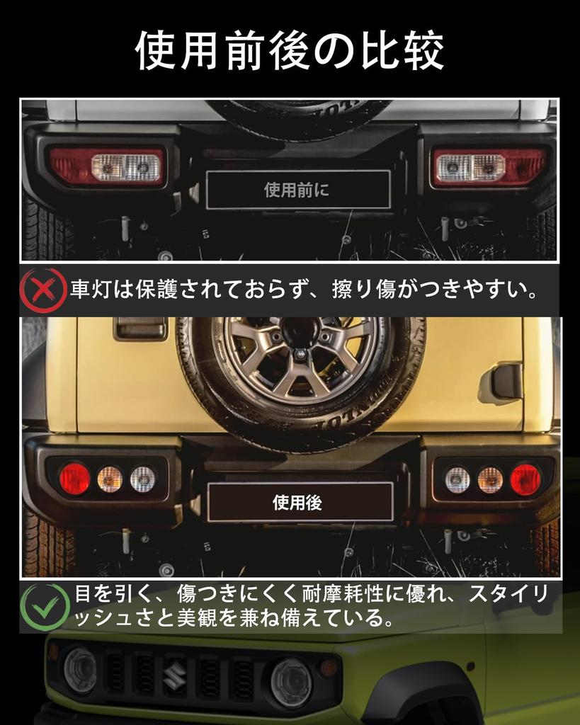 Jimny Tail Light Inspection Compliant Nomad Easy Resin Original Vehicle Jimny Custom Exterior Jimny 3M Strong Adhesive Set of 2 Covers, [Jimny