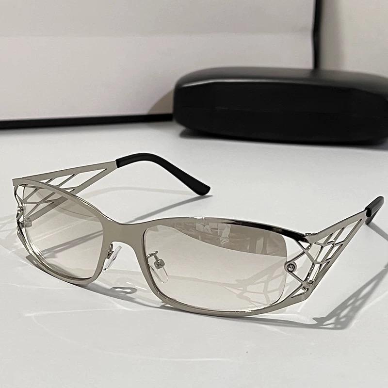 New Metal Net Sunglasses Women For Men Vintage Sun Glasses Steampunk Popular Outdoor Travel Luxury Brand Designer Eyeglasses