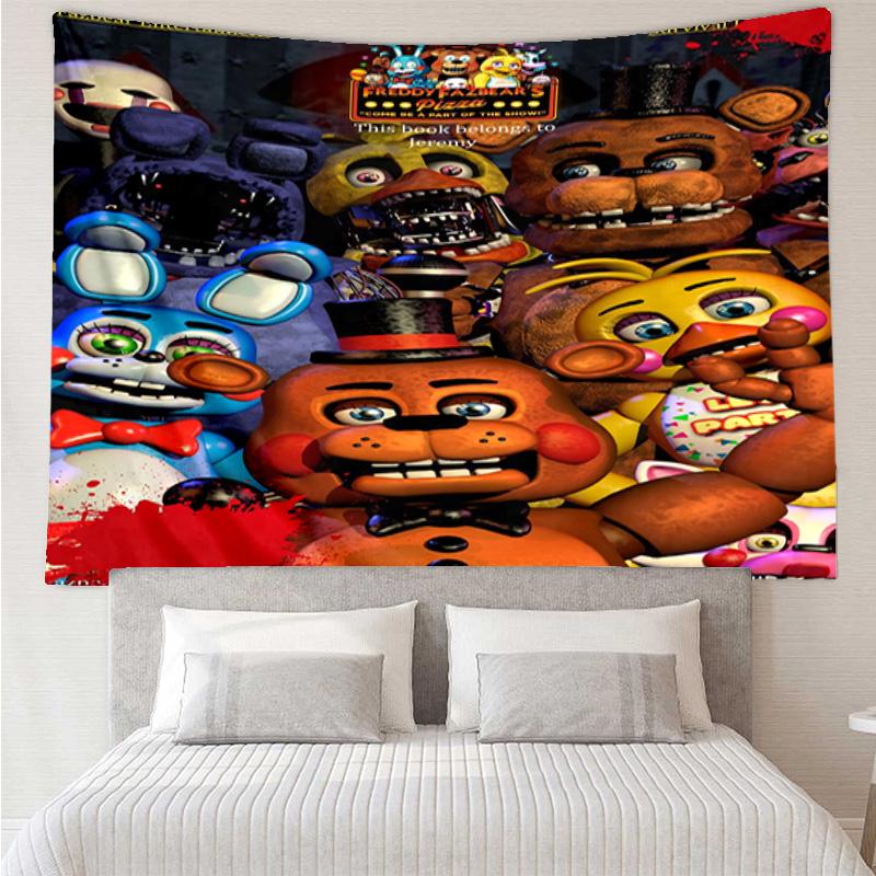 Five Nights At Bears Horror Tapestry Hanging for Bedroom,Livingroom, Playroom,Decor Art Room Wall Tapestry Holiday and Birthday Gifts