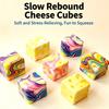 Marble Swirl Slow Rebound Cheese Block Squeeze Toy Soft Stress Relief Fidget Squishy Toy For Adults Anti Anxiety Decompression