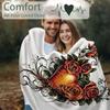 1pc Vintage Heart & Rose Tattoo Design Soft Warm Blanket, 60x80 Inch, All-Season Multi-Purpose Cozy Throw for Dorm, Camping