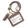 LASIEM ID Card Holder, Pass Case for Women, with Reel, Name Holder [with Pen Holder], Card Holder, Employee ID Card Case, Strap, Neck Strap,