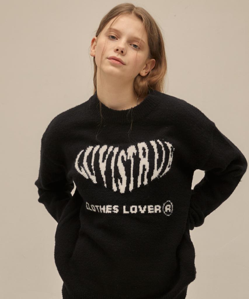 LUVISTRUE Po Heart Knit(Black)