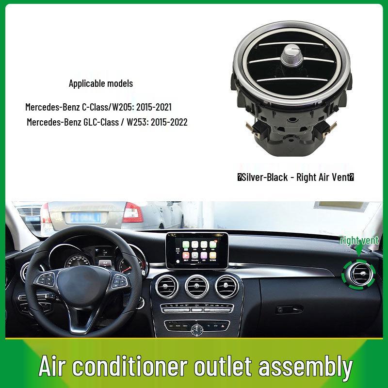Compatible with Mercedes-Benz C-Class and GLC-Class W205 W253 Dashboard Front and Rear Air Conditioning Vent Grilles