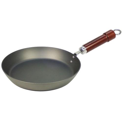 River Light Ultra Iron Thick Plate Frying Pan, 26cm, Nitride Iron, Induction Compatible, Rust Resistant, Wok, Made in Japan, K2326