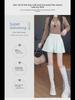 Women's High-Waist A-Line PU Leather Shorts - Brown, Autumn/Winter 2023, Fashionable Slim Wide-Leg Design for Outerwear with Boots.