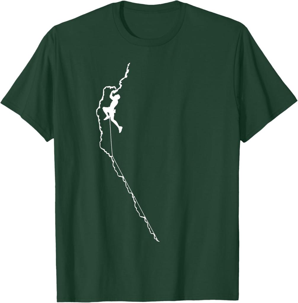 Rock Climbing Graphic Tee Men Sport Bouldering Mountaineer Outdoor Activity Gift TShirt