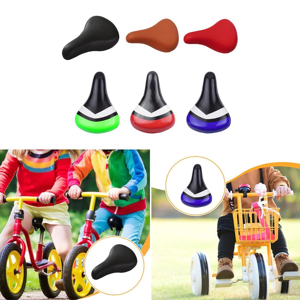 Kids Bicycle Saddle PU Leather Easy To Install Accessory Comfort Bicycle Seat Cushion Kids Bike Saddle for Children Bikes