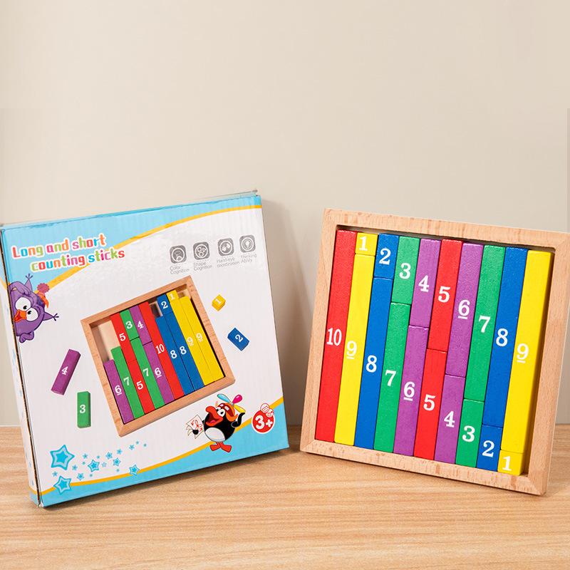 Children'S Wooden Montessori Teaching Aids Color Digital Counting Sticks Montessori Kindergarten Mathematics Early Education Educational Toys