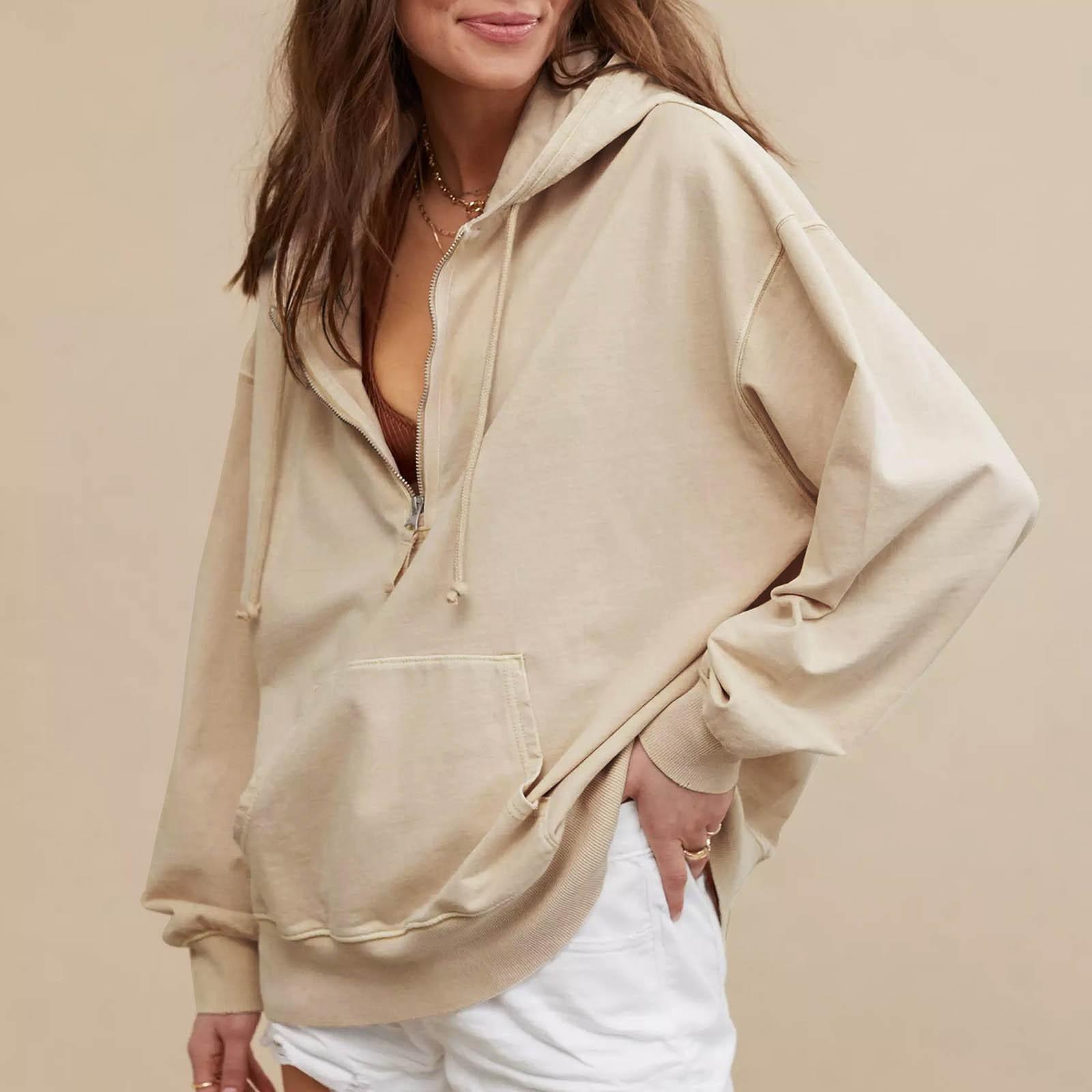 

Женские толстовки, пуловеры с длинным рукавом и V-образным вырезом, толстовки, топы, осенняя одежда S хаки