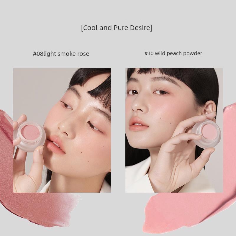Foreverkey Blush Cream Mud August Apricot Women's New Nude Makeup Natural Highlighting and Contouring Blue Purple Pure Desire