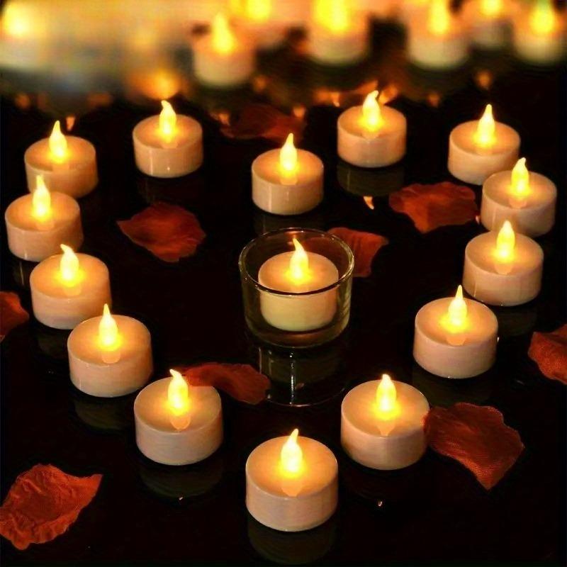 Flameless LED Candlelight Battery Powered Suitable for Christmas, Halloween, Home, Wedding, Party, Valentine's Day Desktop Decoration