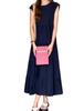 Sleeveless Long Crew Neck Dress Solid Relaxed Perfect for and Outings [ZeoYoee] Women's - Summer, Color, Fit, Travel, Holidays,