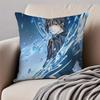 Japanese Animation TTower of Gods Cushion Cover Pillowcase Antidustmite Invisible Zipper Short Plush Sofa Cushion