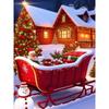 Diamantmaleri Kunst Full Drill Juletrehus Diamantmaleri Håndlaget Snøhvit Day Diy Diamant Mosaikkmaleri Hjemdekorasjon Julegave