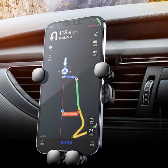 Yousheng Stable Car Phone Holder Universal Anti-slip Shockproof Anti-fall Damping Gravity Design Car Mount for Motorbike