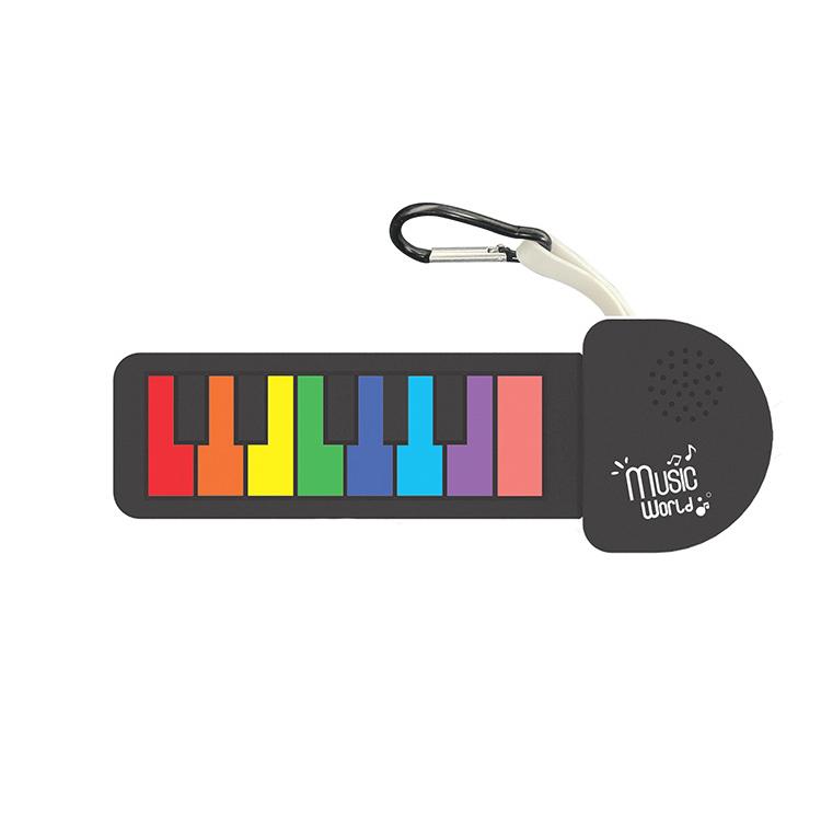 Children s Mini Rainbow Silicone Piano Music Instrument Portable Electronic Piano Beginner Desktop Practice Playing Piano Toys