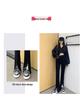Women's High-Waisted Black Micro-Flare Jeans - Spring 2025 Slimming Versatile Straight Leg Pants