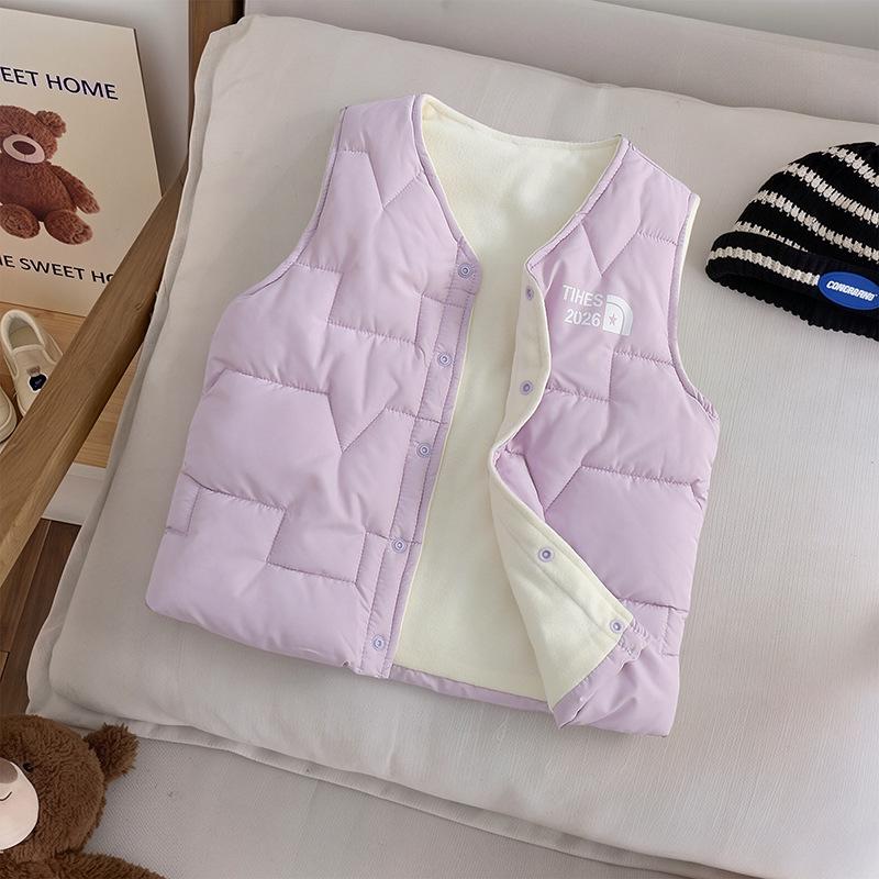 Korean Style Fleece-Lined Cotton Vest for Toddlers – Boys and Girls (Small To Large) Warm Autumn/Winter Clothing