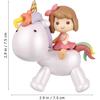 Toyvian Mini Unicorn Cake Decor Cartoon Unicorn Cake Topper Resin Figure Unicorn Cake Topper for Little Girl Birthday Party Decor Kids Unicorn Figure