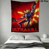 ULTRAKILL Wall Tapestry Aesthetic Wall Hanging Printed Fabric Blanket Decorative Tapestries for Bedroom Living Room Home Decor