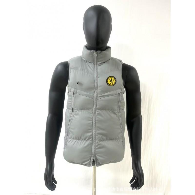 Waterproof Down Vest Men Women Outdoor Sports Warm-Up Training Jacket Football Team Fan Apparel