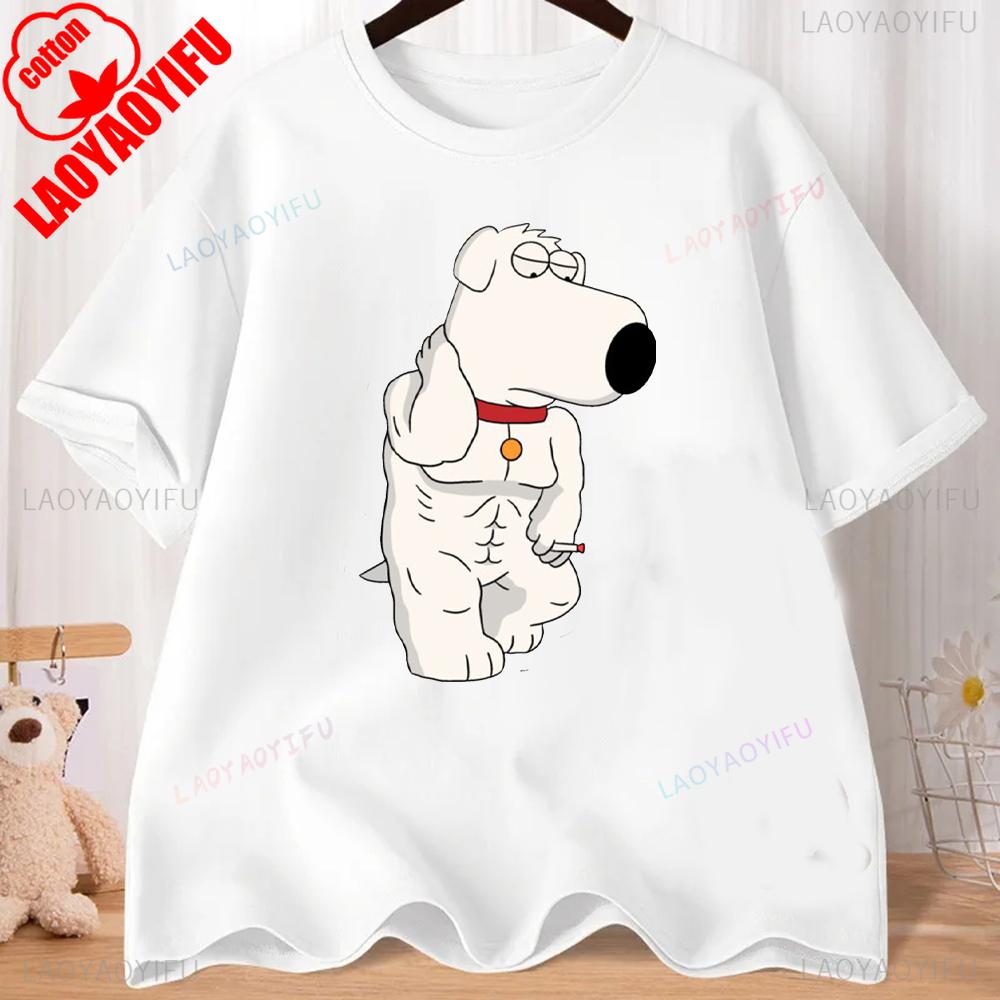 FMILY GUY Stewie Tattoo Brian Cartoon FMILY GUY Bedrucktes T-Shirt für Fitnesstraining, Joggen und Outdoor-Aktivitäten