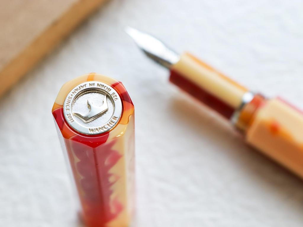 WANCHER Kaleido Queen Fountain Pen Sunset KALEIDO QUEEN Octagonal Pillar Art Collection Fountain Fine - [WANCHER Pen] (F Nib)
