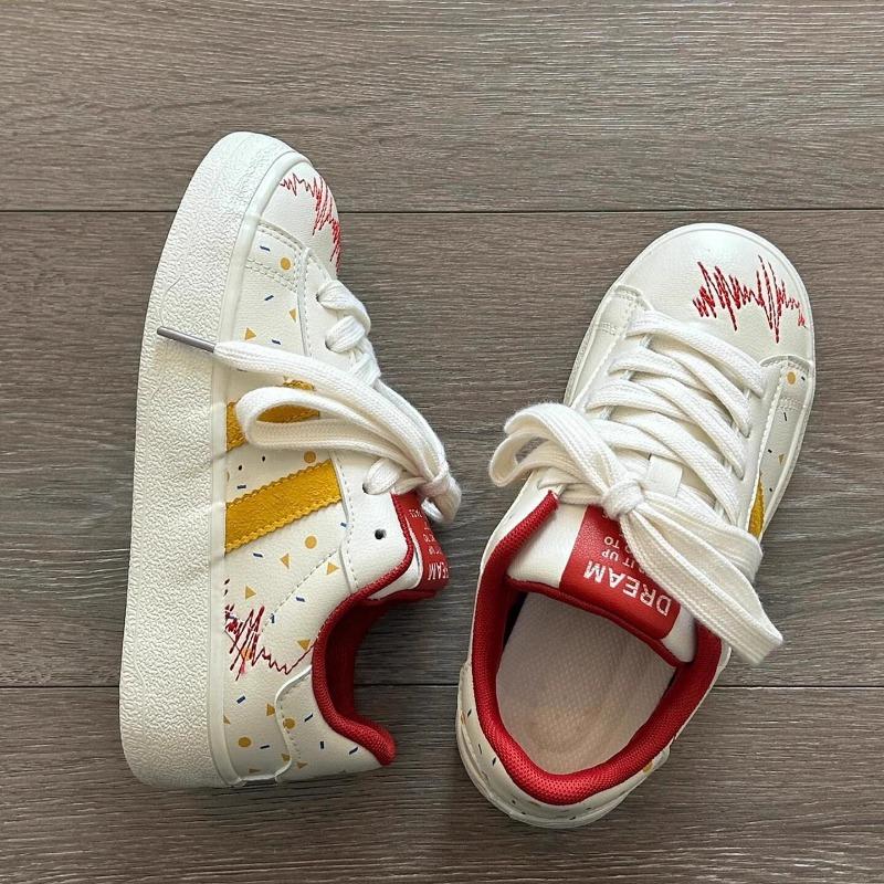 Original Retro Thick Baseplate Shoes Women's Trendy New Little White Shoes Niche Versatile Casual Shoes