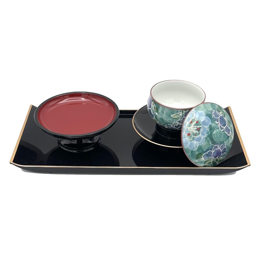 Temple Serving Set, Porcelain, Made in Japan (Colorful Peony)