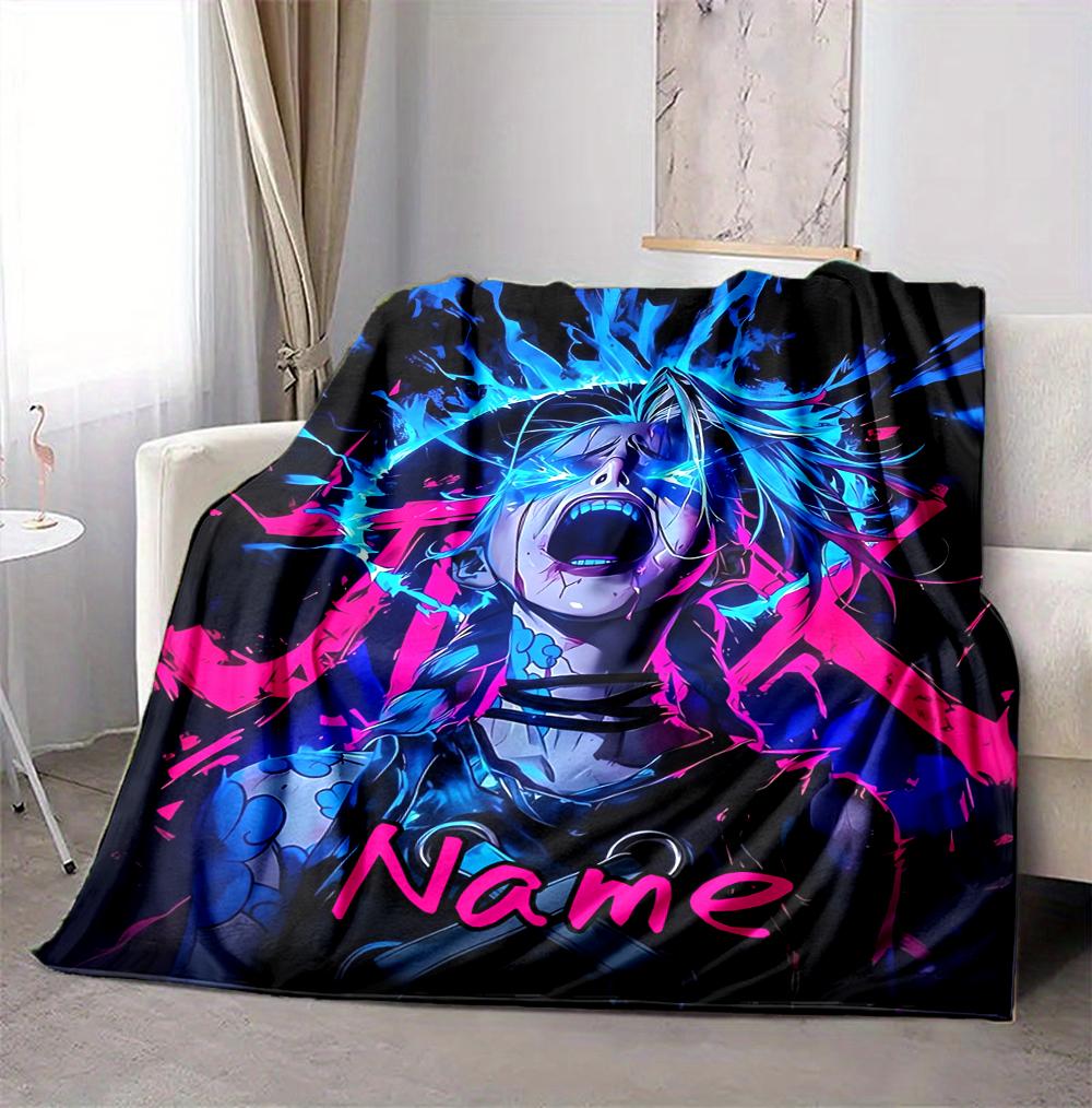 Custom Name Blue Eyes Connection Flannel Blanket Throw Blanket Soft Warm Sofa Bed Home Decor Unique Gift