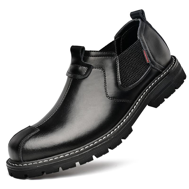 Fashion Fashion Brand Men's New Motorcycle Cool and Handsome Small Leather Shoes High-quality Men's Comfortable Business Leather Shoes