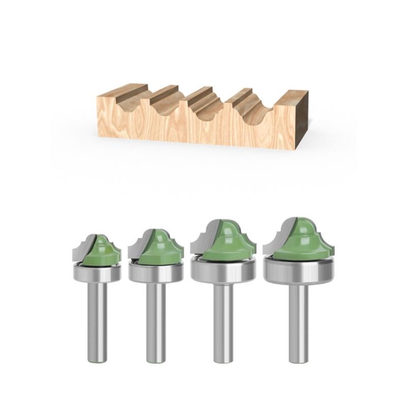 Hochwertiger Holzgravur-Fräser 8mm Schaft mit mehreren Formfräsern für detaillierte Schnitz- und Nutenarbeiten