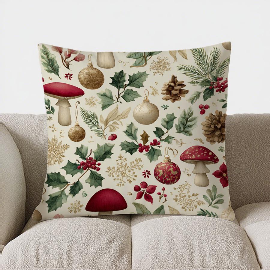 Home Decor Christmas Geometric Pattern Throw Pillow Cover Pattern Cushion Cover Suitable For Sofa Bedroom Car Pillow Cover