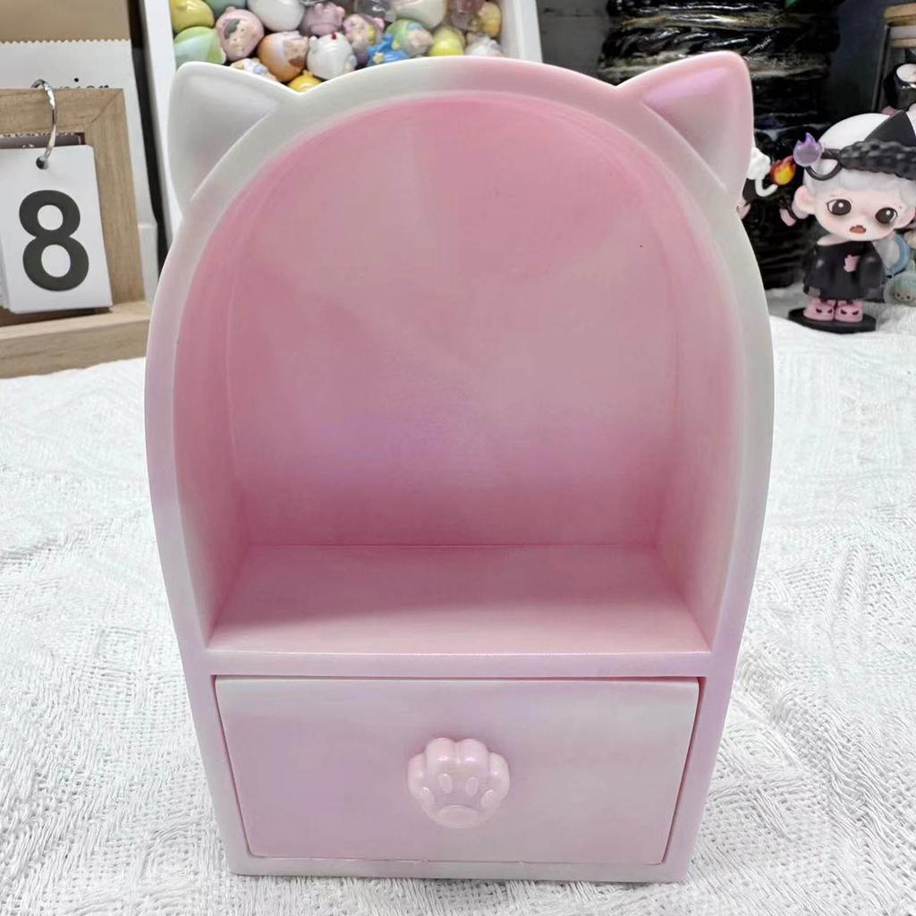 Cat Ears Drawer Silicone Molds Birthday Jewelry Storage Box Mold for DIY Home Decoration Rings Holder Jewelry Storage