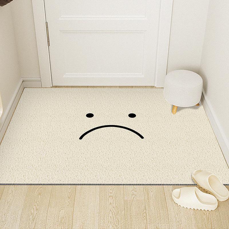 Cartoon Cute Funny Expression Household Entrance Door Floor Mat Non-Slip Can Be Cut And Rubbed Soil Door Floor Mat