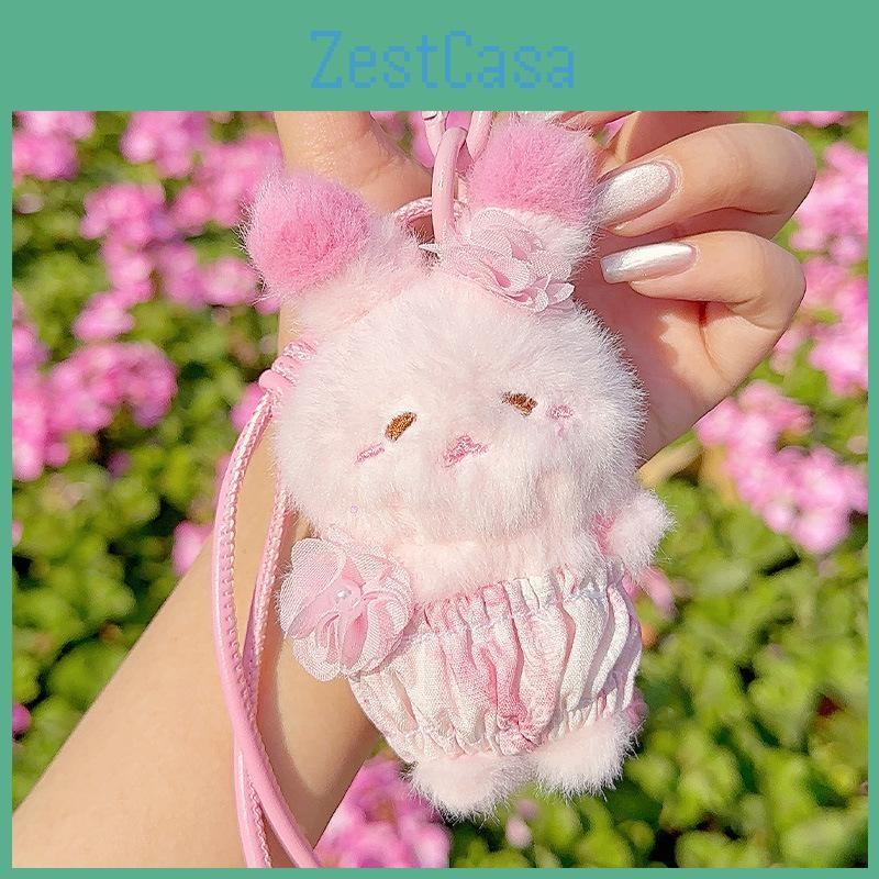 Cherry Bear Blossom Rabbit Cat Plush Keychain Stuffed Doll Toy Pendant Gift