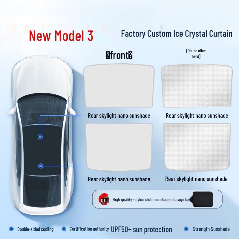 Tesla Model Y Sunroof Sunshade: Light-Blocking Curtain for Refresh 3