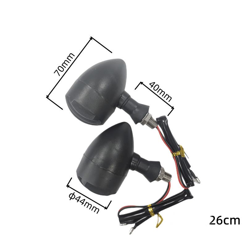 Motorcycle Plastic Turn Signal DRL Retro LED Black Grid Brake Light For Cafe Racer Bobber Chopper For Harley Sportster Yamaha