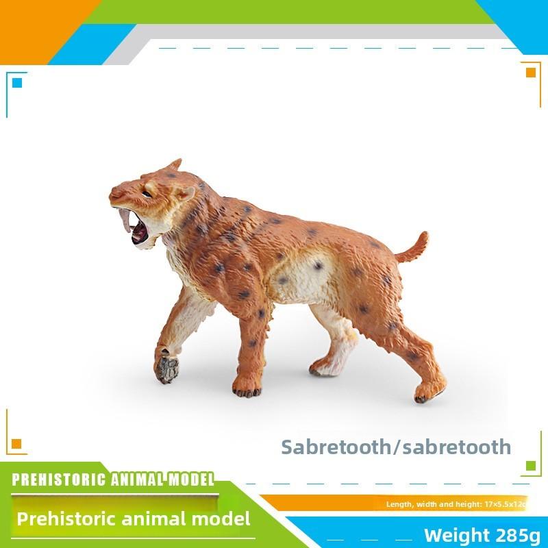 Prehistoric Animal Mammoth Saber Toothed Tiger Pvc Model Set For Kids Collectors Display Aquarium Decor