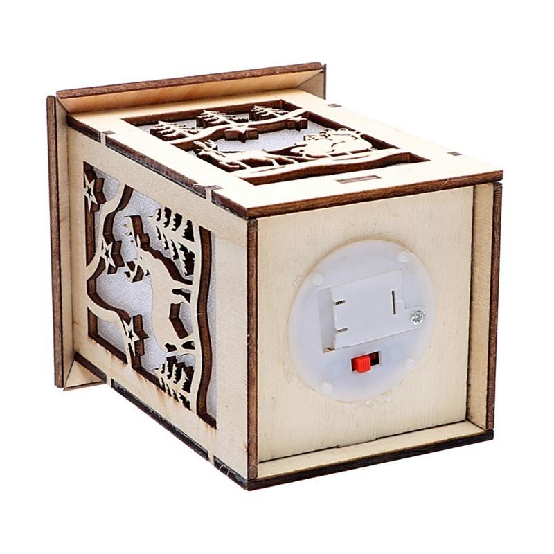 Μικρό Ξύλινο Σπιτάκι Επιτραπέζιο Φωτιστικό Χριστουγεννιάτικο Δέντρο Κρεμαστά Στολίδια Διακόσμηση Εορταστικού Πάρτι Χριστουγεννιάτικα Κρεμαστά Στολίδια Φως LED