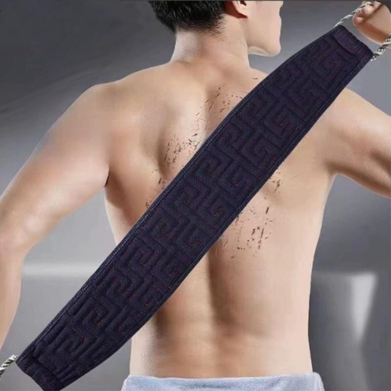 Exfoliating Back Scrub Towel with Long Rope Handles - Unisex Shower Tool for Deep Clean & Smooth Lightweight & Easy to Use in Shower or Bath